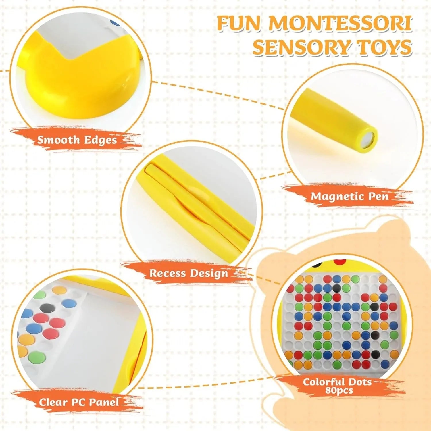 Magnetic Drawing Board - Educational Dot-to-Dot Creativity Board